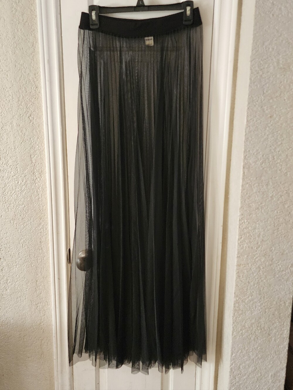 Black Sheer Maxi Tulle Skirt - Women's
